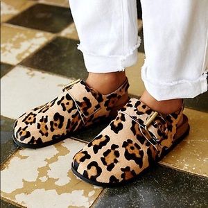Free people Seattle sling back flat leopard shoe